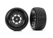 Traxxas 10473 Oval Graphite Gray Wheels with Hoosier Tires Pre-Glued 2WD Front