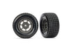 Traxxas 10473X Oval Graphite Gray Wheels with dual Stage Foam and Hoosier Tires Pre-Glued 2WD Front