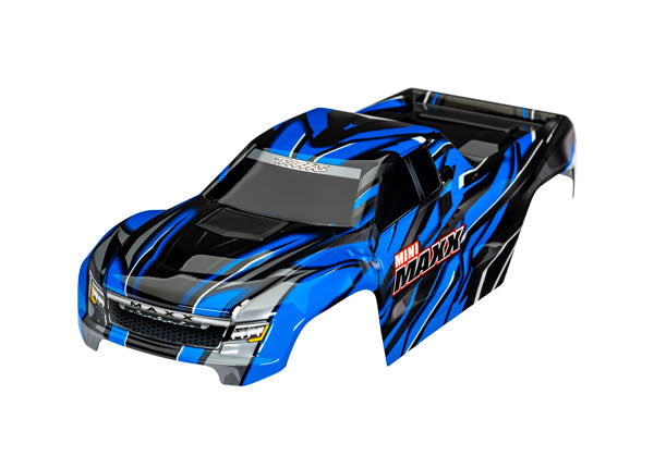 Traxxas 10711-BLUE Blue Mini Maxx® Body with Decals Applied