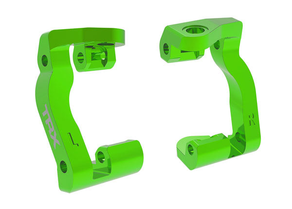 Traxxas 10733-GRN Green Aluminum Left and Right Caster blocks (c-hubs) fits Mini Maxx®