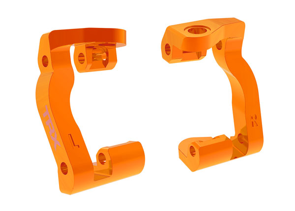 Traxxas 10733-ORNG Orange Aluminum Left and Right Caster blocks (c-hubs) fits Mini Maxx®