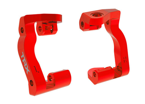 Traxxas 10733-RED Red Aluminum Left and Right Caster blocks (c-hubs) fits Mini Maxx®