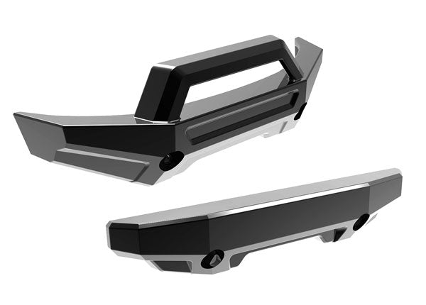 Traxxas 10735-BLKCR Black Chrome Front and Rear Bumper fits Mini Maxx®