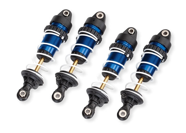 Traxxas 10765-BLUE Blue Aluminum GTR Long Shocks with TiN Shafts fits Mini Maxx® (Set of 4)