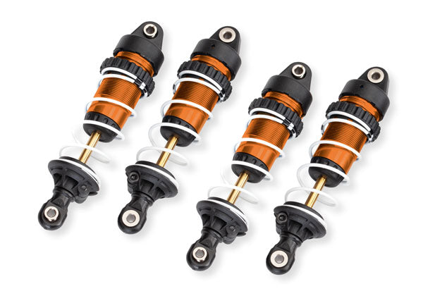 Traxxas 10765-ORNG Orange Aluminum GTR Long Shocks with TiN Shafts fits Mini Maxx®(Set of 4)