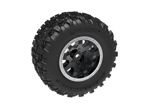 Traxxas 10770-STBLK Rear Sledgehammer® Tires & Satin Black Wheels fits Mini Maxx® (2 Pack)