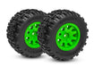 Traxxas 10771-GRN Front Sledgehammer® Tires & Green Wheels fits Mini Maxx® (2 Pack)
