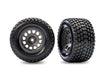 Traxxas 10775-GRAY Rear Gravix® Tires & Charcoal Gray Wheels fits Mini XRT® (2 Pack)