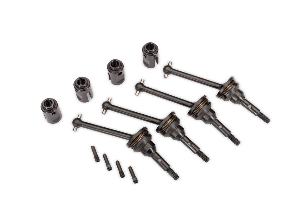Traxxas 10850X Steel Constant-velocity Narrow Driveshafts Front or Rear 4 Drive Cups 4 Screw Pins (4 Pack)