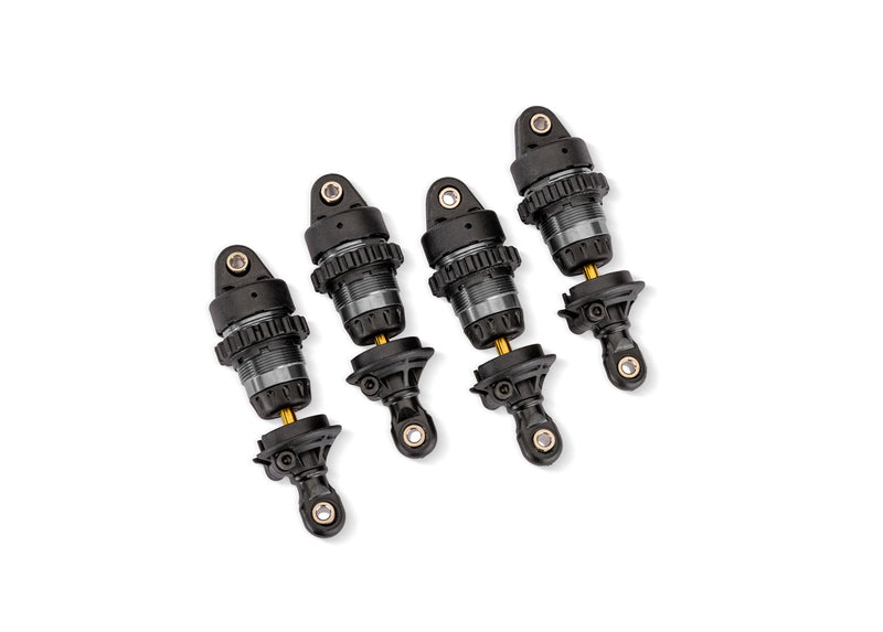 Traxxas 10865-GRAY Gray Anodized GTR Short Short PTFE-coated bodies with TiN Shafts (4 Pack)