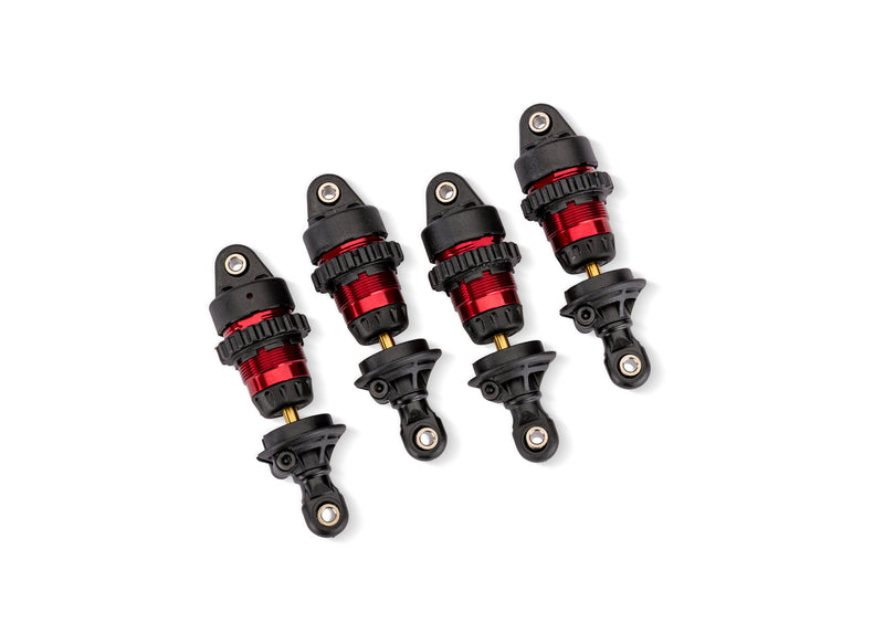 Traxxas 10865-RED Red Anodized GTR Short Short PTFE-coated bodies with TiN Shafts (4 Pack)