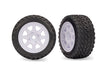 Traxxas 10873-WHT White Rear Mini Rally wheels with Rally Tires (2 Pack)