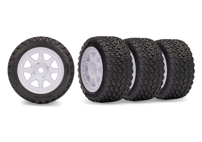 Traxxas 10874 White Mini Rally wheels with Rally Tires (Set of 4)