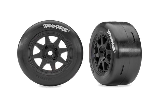 Traxxas 10875-BLK Black Rear Wheel with Slick Tires (1 Pair)