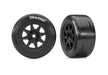 Traxxas 10876-BLK Black Front Wheel with Slick Tires (1 Pair)