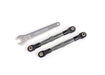 Traxxas 2445A Front Charcoal Gray 55mm Turnbuckles and Toe Links Stock for Bandit