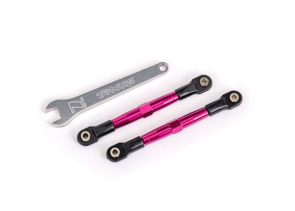 Traxxas 2445P Front Pink 55mm Turnbuckles and Toe Links Stock for Bandit