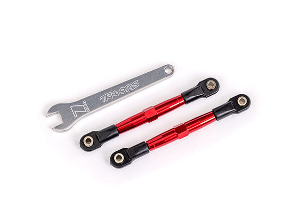 Traxxas 2445R Front Red 55mm Turnbuckles and Toe Links Stock for Bandit