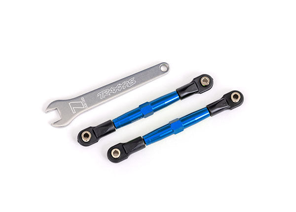 Traxxas 2445X Front Blue 55mm Turnbuckles and Toe Links Stock for Bandit
