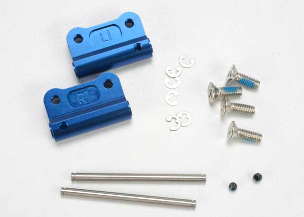 Traxxas 2798X Blue Aluminum Suspension Arm Mount for Nitro Rustler and Nitro Slash