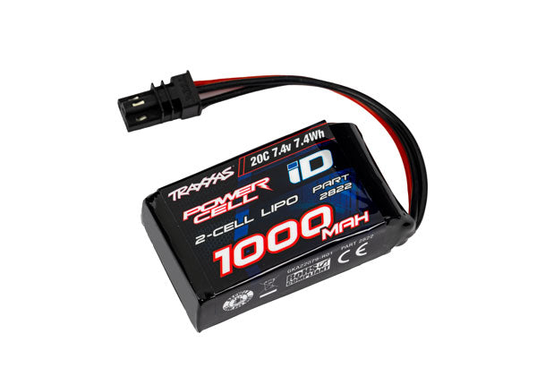 Traxxas 2822 Power Cell 1000mAh 7.4V 2S 20C iD LiPo Battery