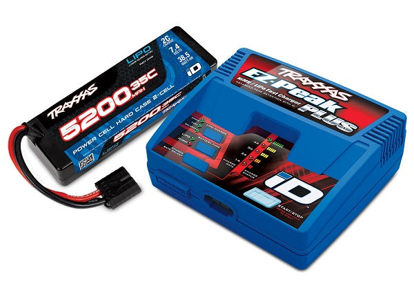 Traxxas 2970-2SR 5200mAh 2S Hardcase Battery and EZ-Peak Charger Completer Pack