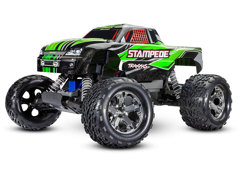 Traxxas 36054-8 Green 2WD Stampede RTR 1/10 XL-5 Monster Truck with Battery and USB-C Charger
