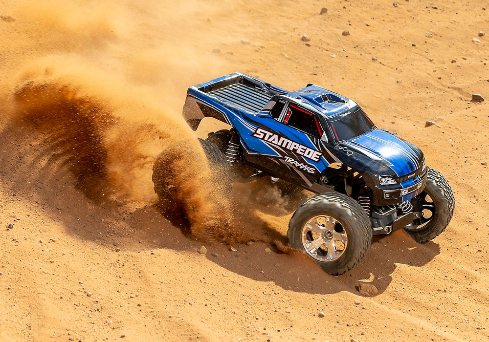Traxxas 36054-8 Blue 2WD Stampede RTR 1/10 XL-5 Monster Truck with Battery and USB-C Charger