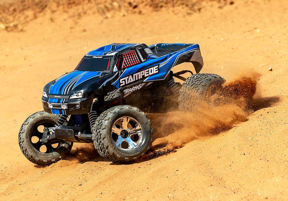 Traxxas 36054-8 Blue 2WD Stampede RTR 1/10 XL-5 Monster Truck with Battery and USB-C Charger