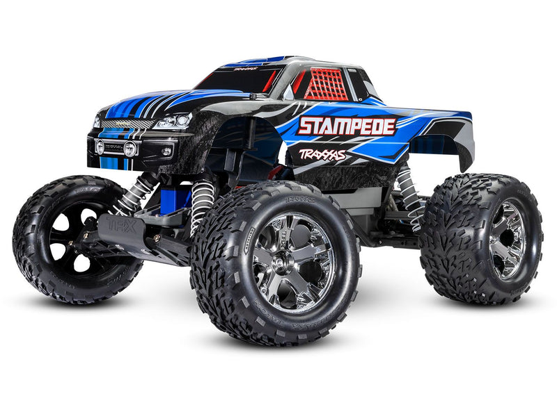 Traxxas 36035-8 Blue 2WD Stampede RTR 1/10 XL-5 Monster Truck with Battery and USB-C Charger
