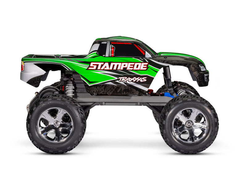 Traxxas 36054-8 Green 2WD Stampede RTR 1/10 XL-5 Monster Truck with Battery and USB-C Charger