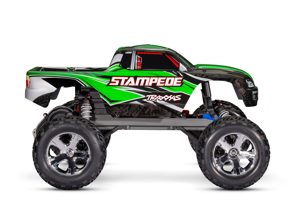 Traxxas 36054-8 Green 2WD Stampede RTR 1/10 XL-5 Monster Truck with Battery and USB-C Charger