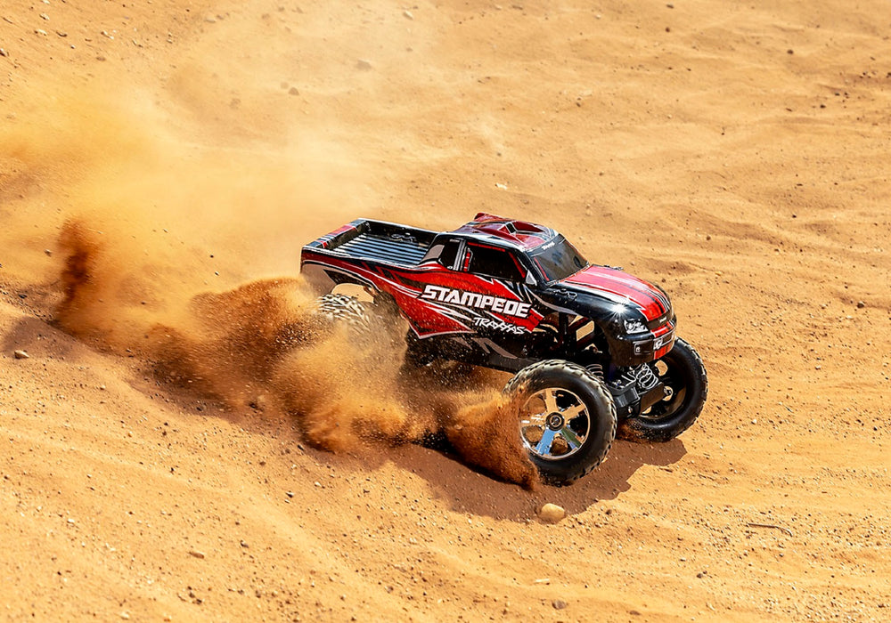 Traxxas 36054-8 Red 2WD Stampede RTR 1/10 XL-5 Monster Truck with Battery and USB-C Charger