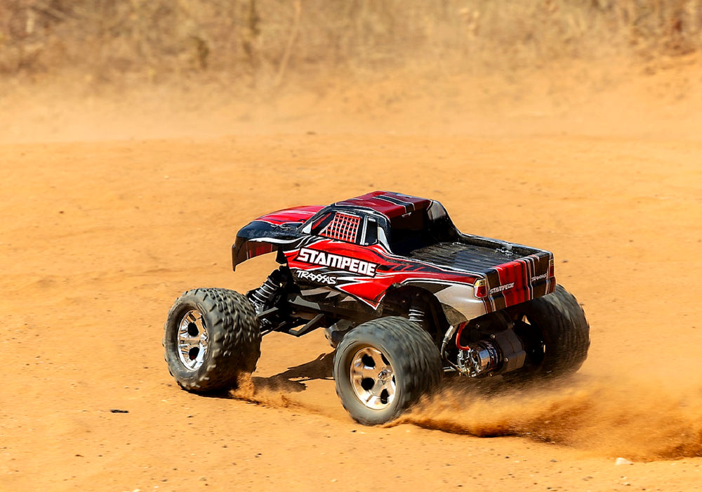 Traxxas 36054-8 Red 2WD Stampede RTR 1/10 XL-5 Monster Truck with Battery and USB-C Charger