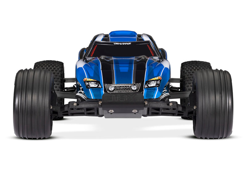 Traxxas 37054-8 Blue 2WD Rustler RTR 1/10 XL-5 Stadium Truck with Battery and USB-C Charger
