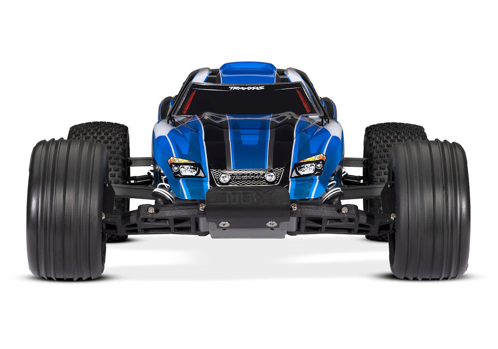 Traxxas 37054-8 Blue 2WD Rustler RTR 1/10 XL-5 Stadium Truck with Battery and USB-C Charger