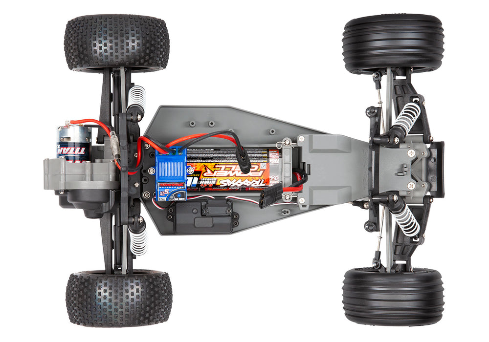 Traxxas 37054-8 Blue 2WD Rustler RTR 1/10 XL-5 Stadium Truck with Battery and USB-C Charger