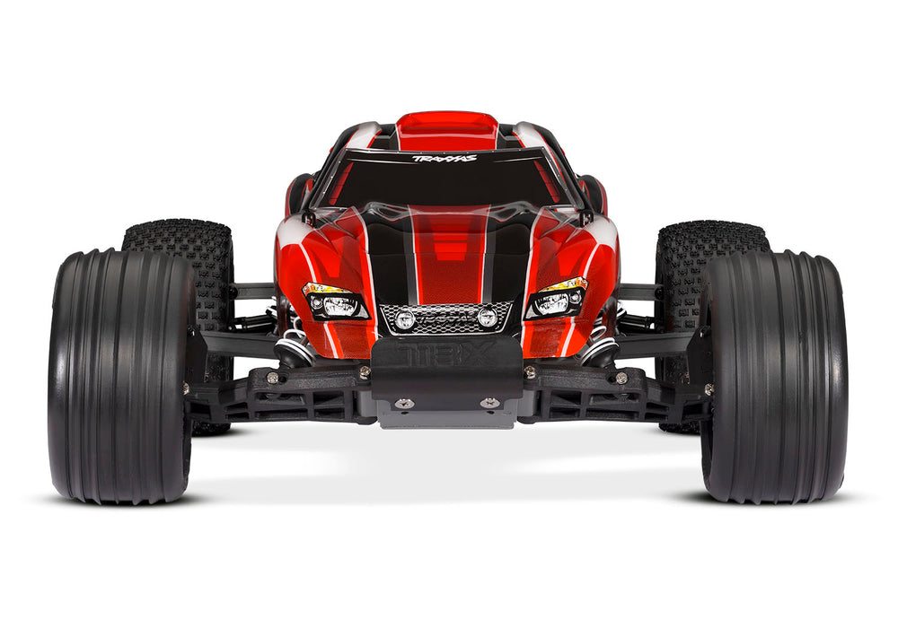 Traxxas 37054-8 Red 2WD Rustler RTR 1/10 XL-5 Stadium Truck with Battery and USB-C Charger
