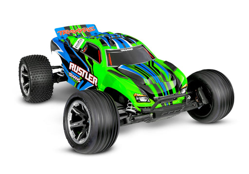 Traxxas 37254-8 1/10 Green Heavy Duty Rustler USB-C