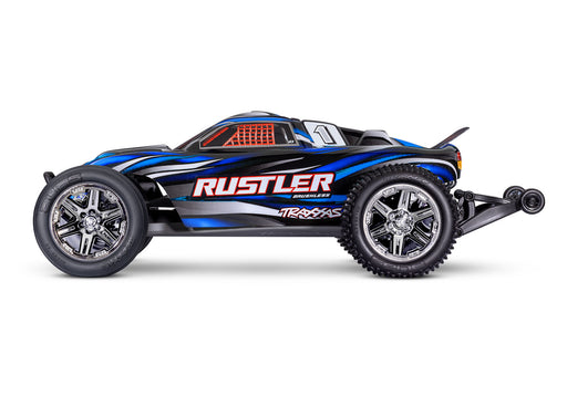 Traxxas 37354-4 Blue 2WD Rustler RTR 1/10 BL-2S Stadium Truck