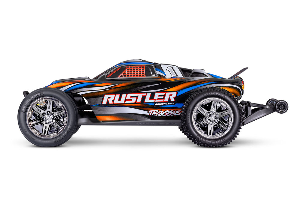 Traxxas 37354-4 Orange 2WD Rustler RTR 1/10 BL-2S Stadium Truck