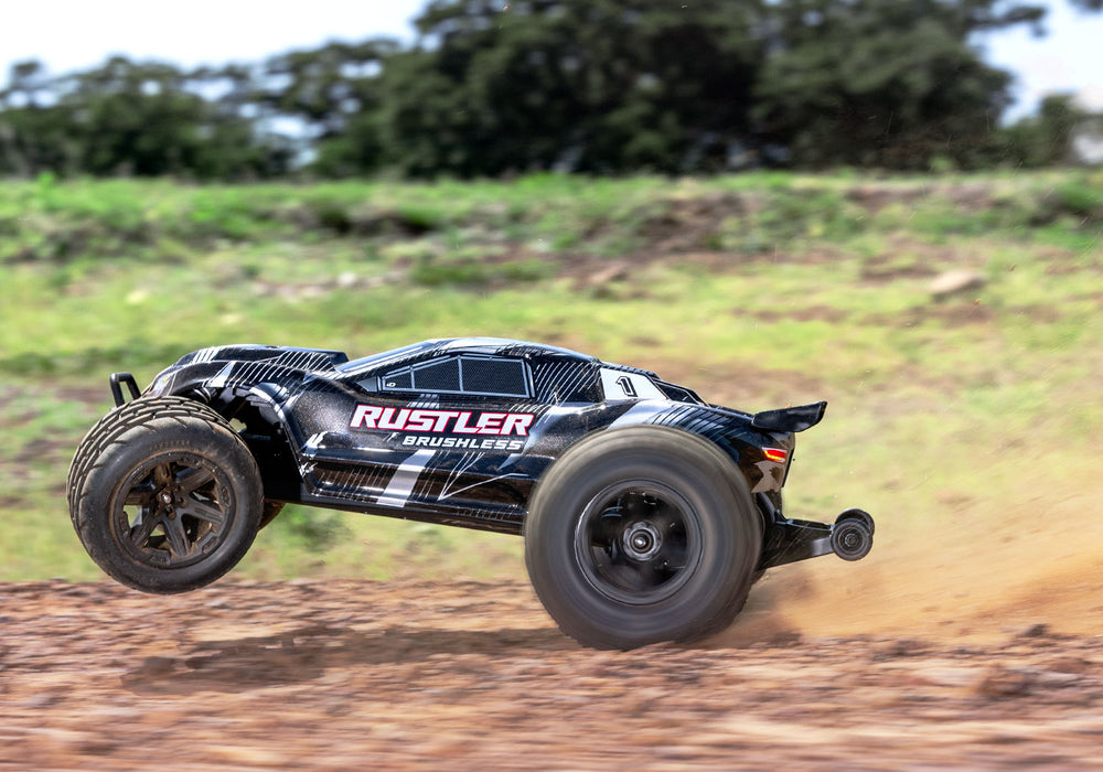 Traxxas 37454-4 Rustler XL3 1/10 Scale RTR 2WD Brushless Stadium Truck Black