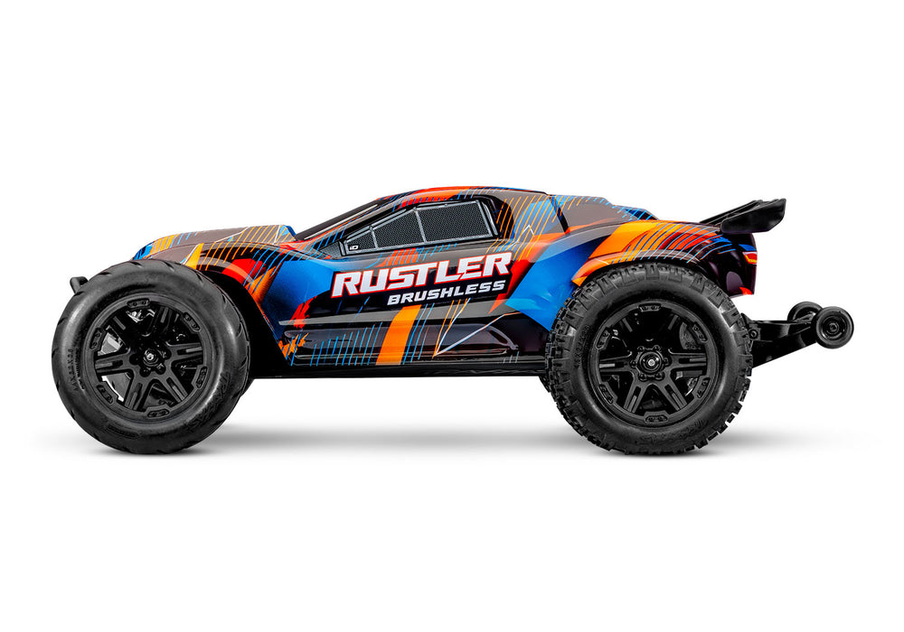 Traxxas 37454-4 Rustler XL3 1/10 Scale RTR 2WD Brushless Stadium Truck Orange
