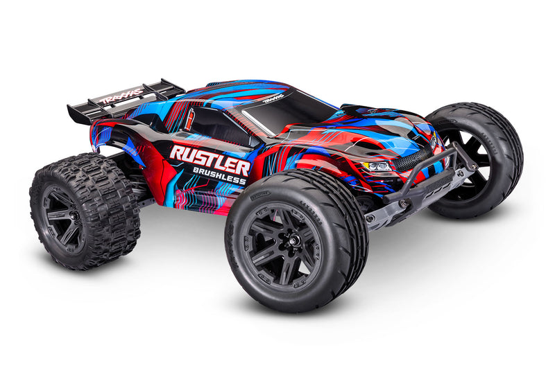 Traxxas 37454-4 Rustler XL3 1/10 Scale RTR 2WD Brushless Stadium Truck Red