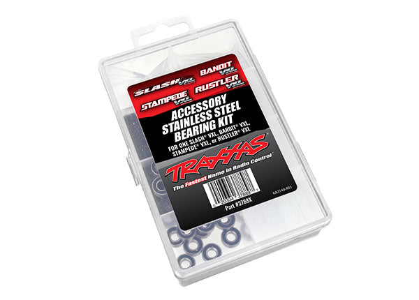 Traxxas 3788X Complete Stainless Steel Bearing Kit fits VXL: Slash®, Bandit®, Stampede®, Rustler®