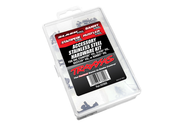 Traxxas 3789X Complete Stainless Steel Hardware Kit fits VXL: Slash®, Bandit®, Stampede®, Rustler®