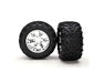 Traxxas 5674 Geode 3.8" Chrome Wheels with MAXX Tires for Revo and E/T-Maxx Vehicles