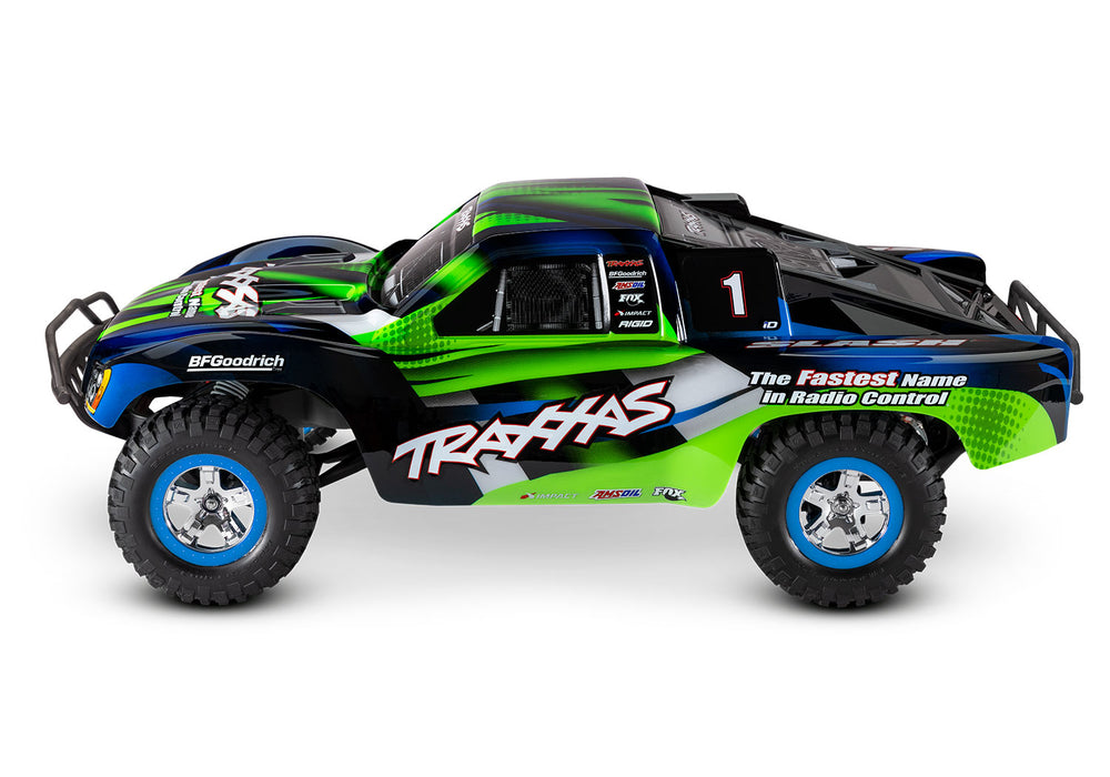 Traxxas 58034-8 Green Slash RTR 1/10 XL-5 Stadium Truck with Battery and USB-C Charger