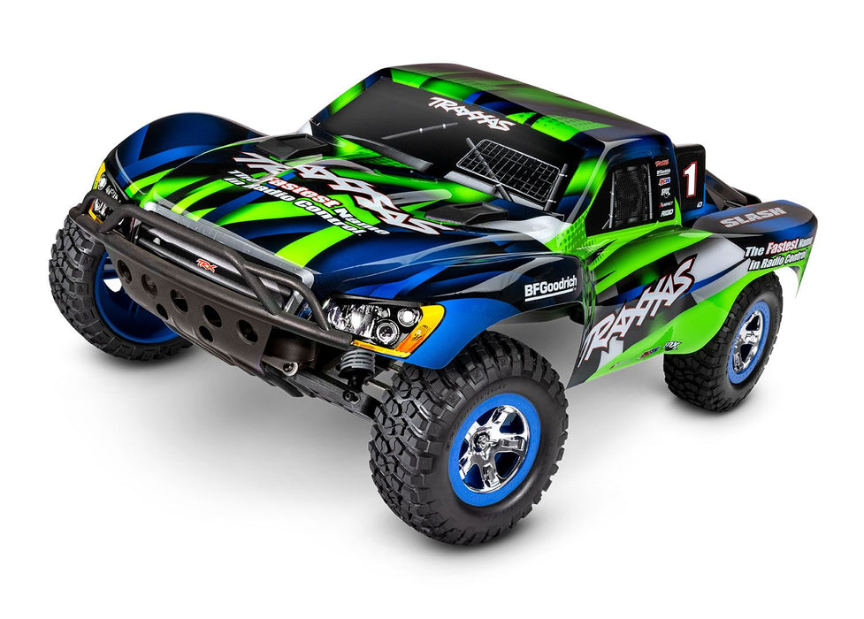 Traxxas 58034-8 Green Slash RTR 1/10 XL-5 Stadium Truck with Battery and USB-C Charger