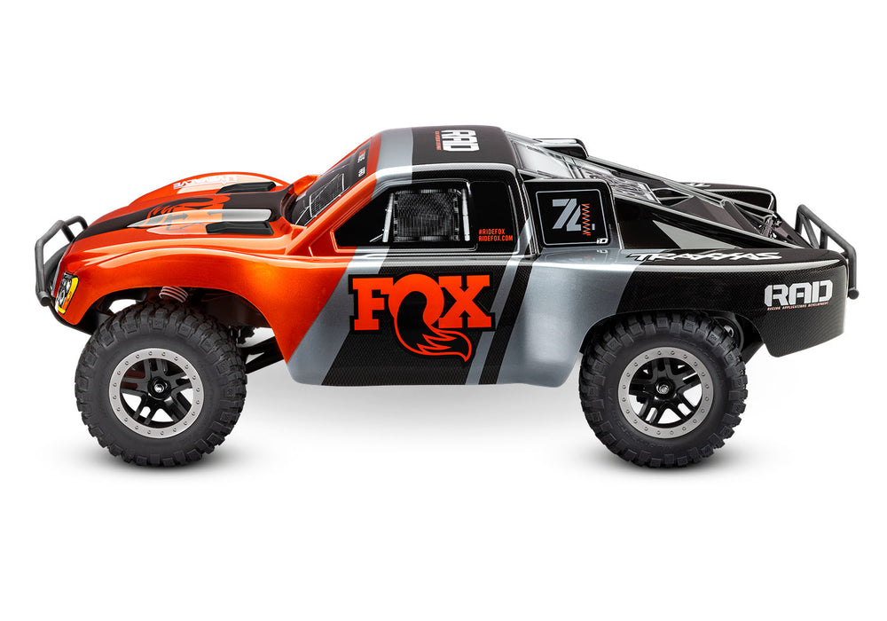 Traxxas 58376-74 Slash VXL Brushless 2WD 1/10 Scale Electric Short Course Truck Fox Racing Clipless Body